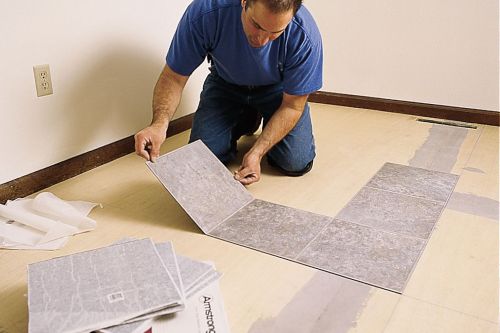 Vinyl tile flooring